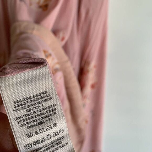 FREE PEOPLE FADED BLOOM SLEEVELEES FLORAL MINI DRESS PINK COMBO - Picture 7 of 7